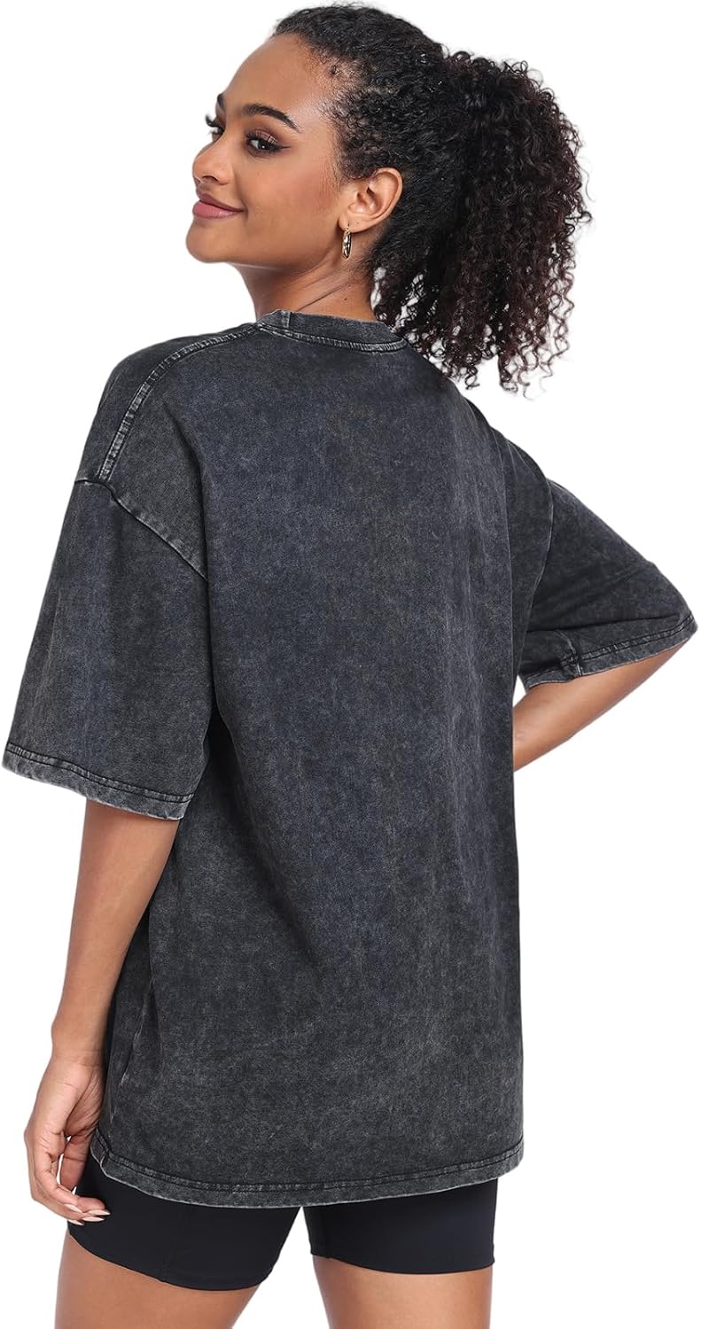 Womens Washed Vintage Oversized T-Shirt