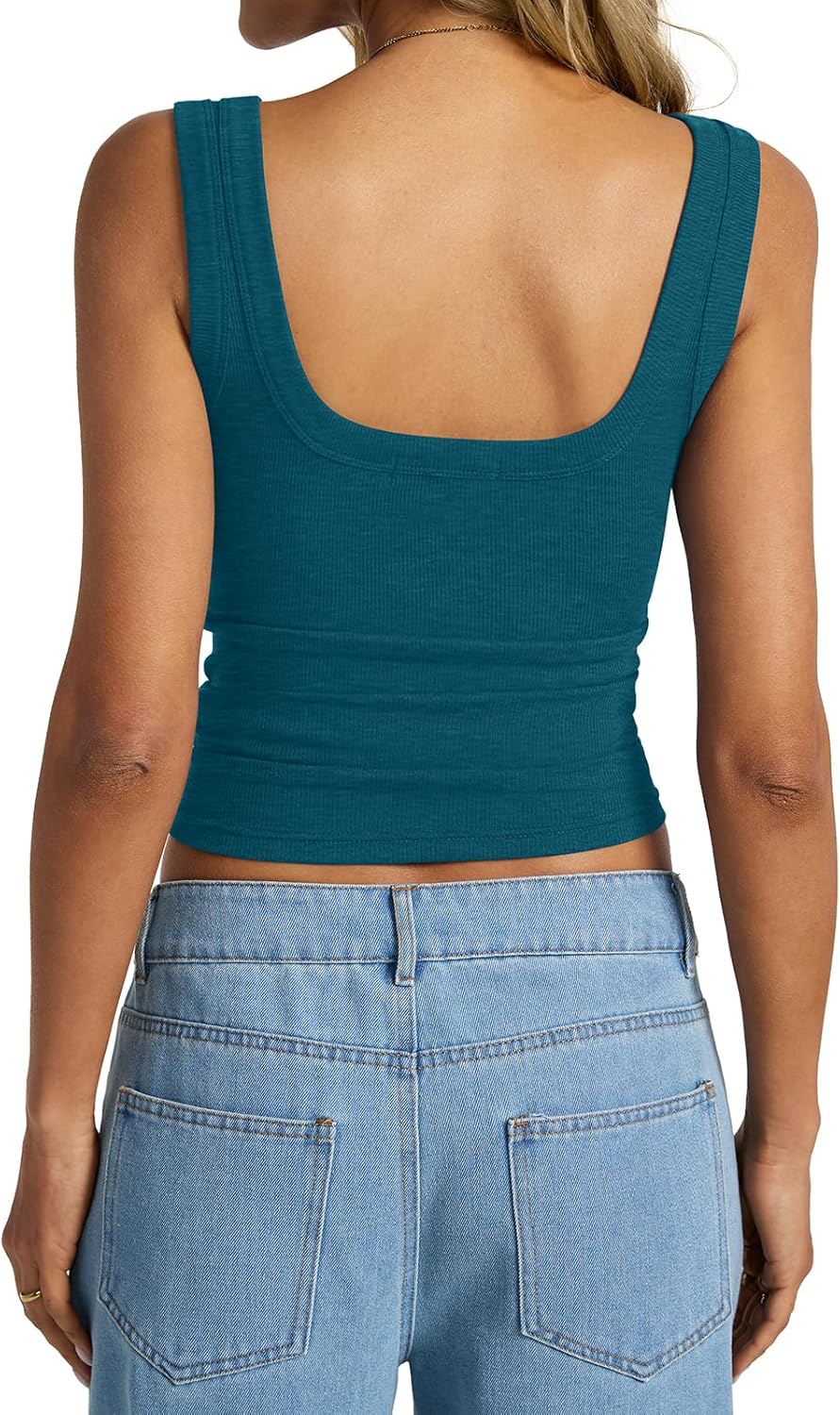 EasyGala Womens Cotton Ribbed Square