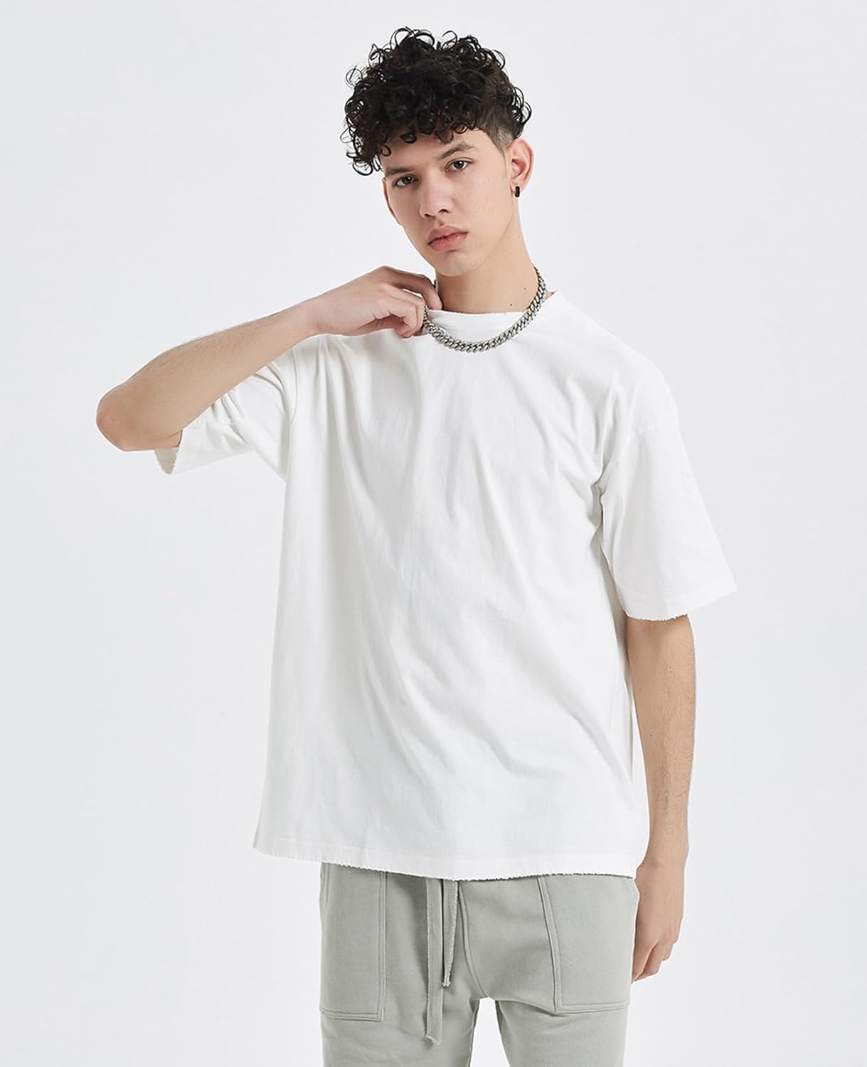 Mens Oversized T-Shirts Fashion Loose