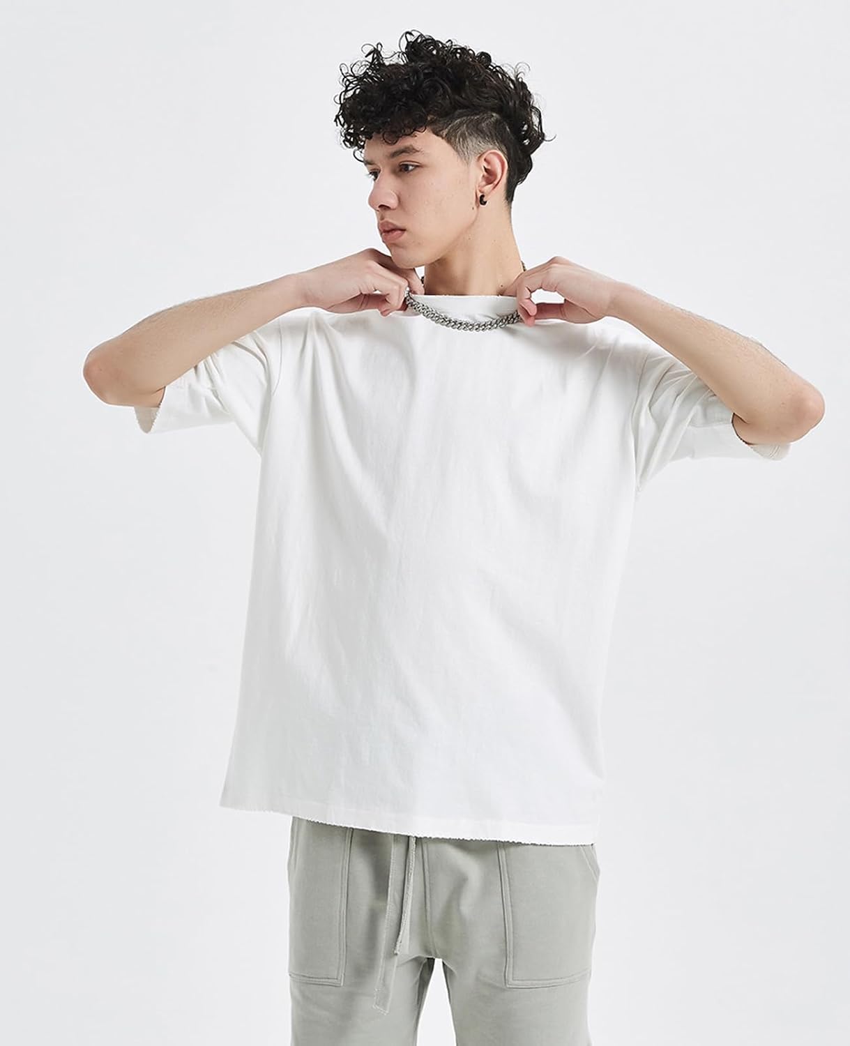 Mens Oversized T-Shirts Fashion Loose