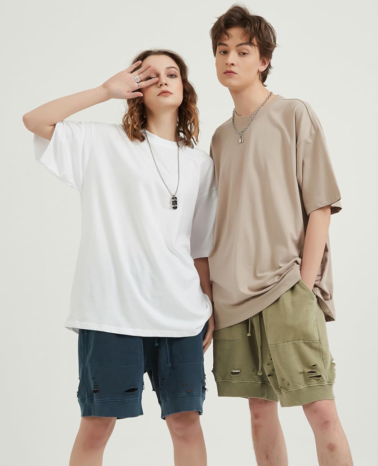 Mens Oversized T-Shirts Fashion Loose