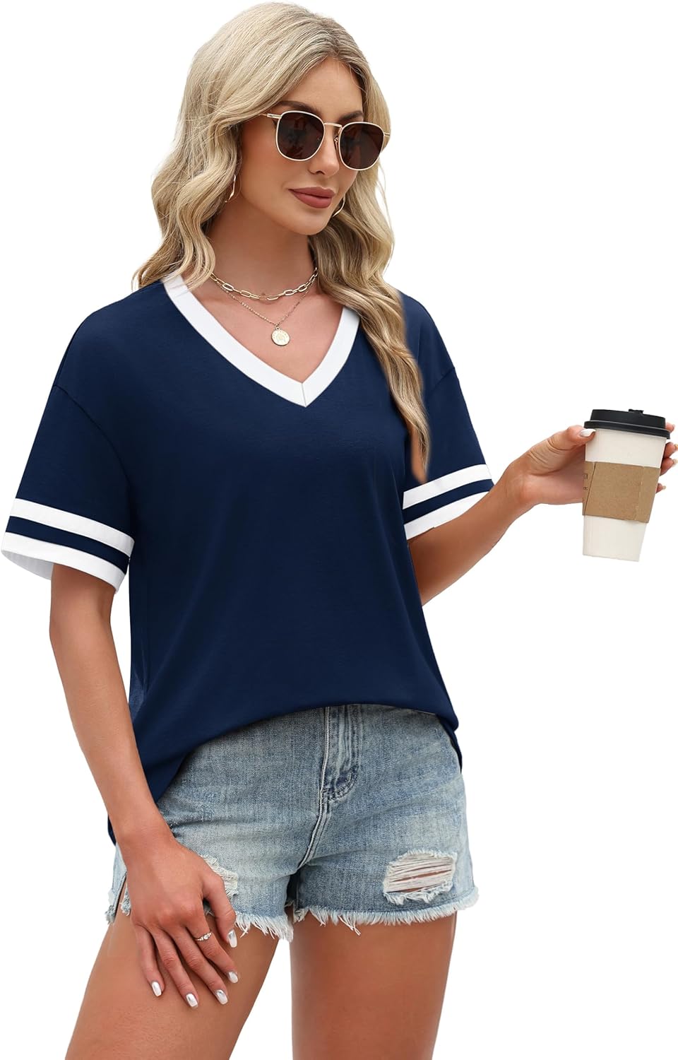 WIHOLL Womens T Shirts Loose