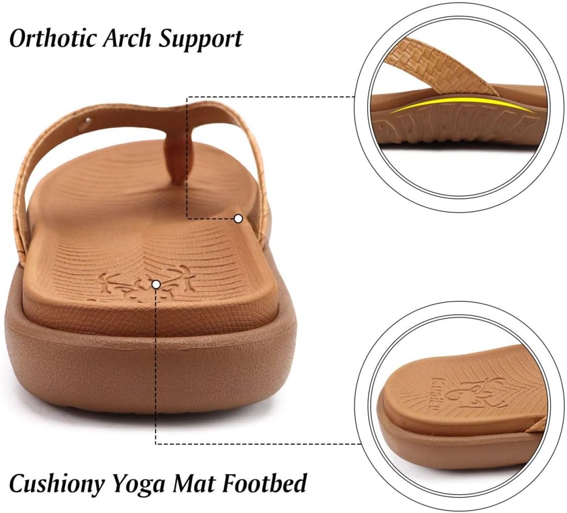 KuaiLu Womens Flip Flops Arch
