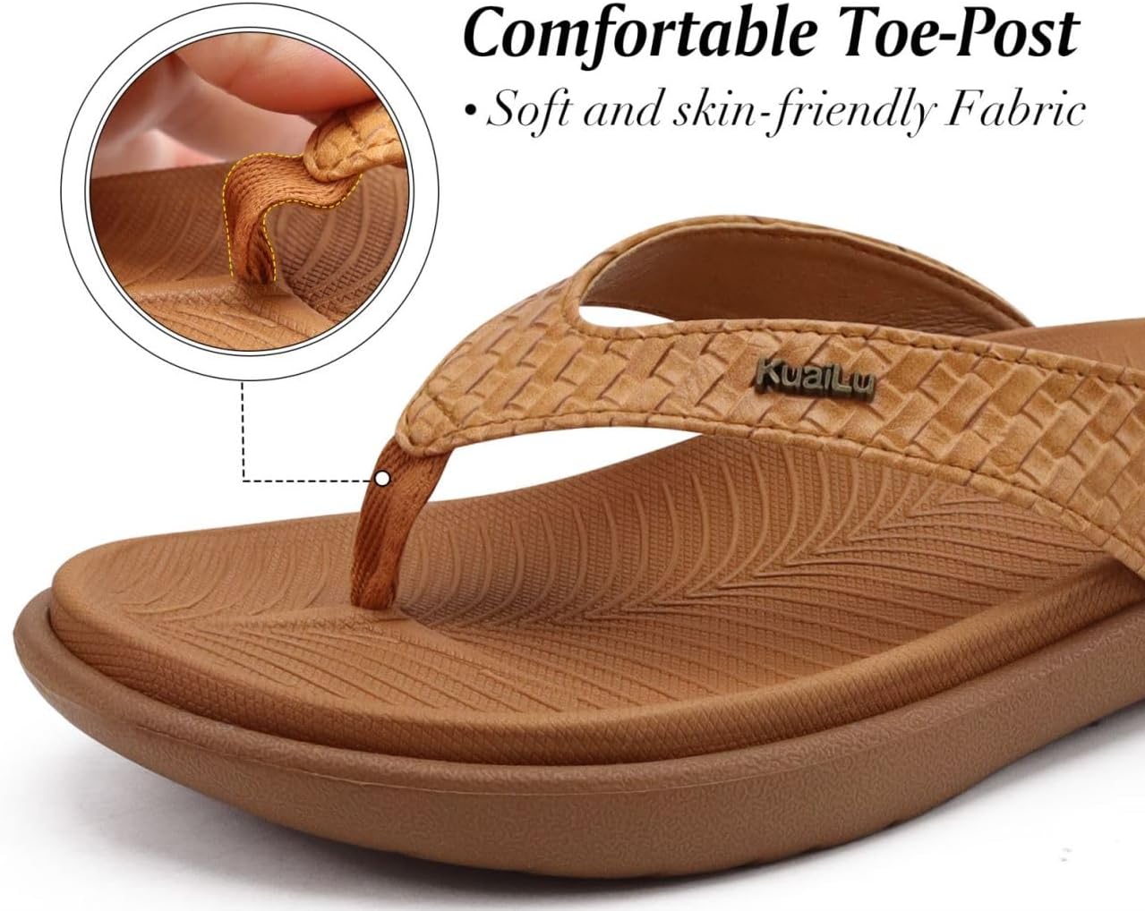 KuaiLu Womens Flip Flops Arch