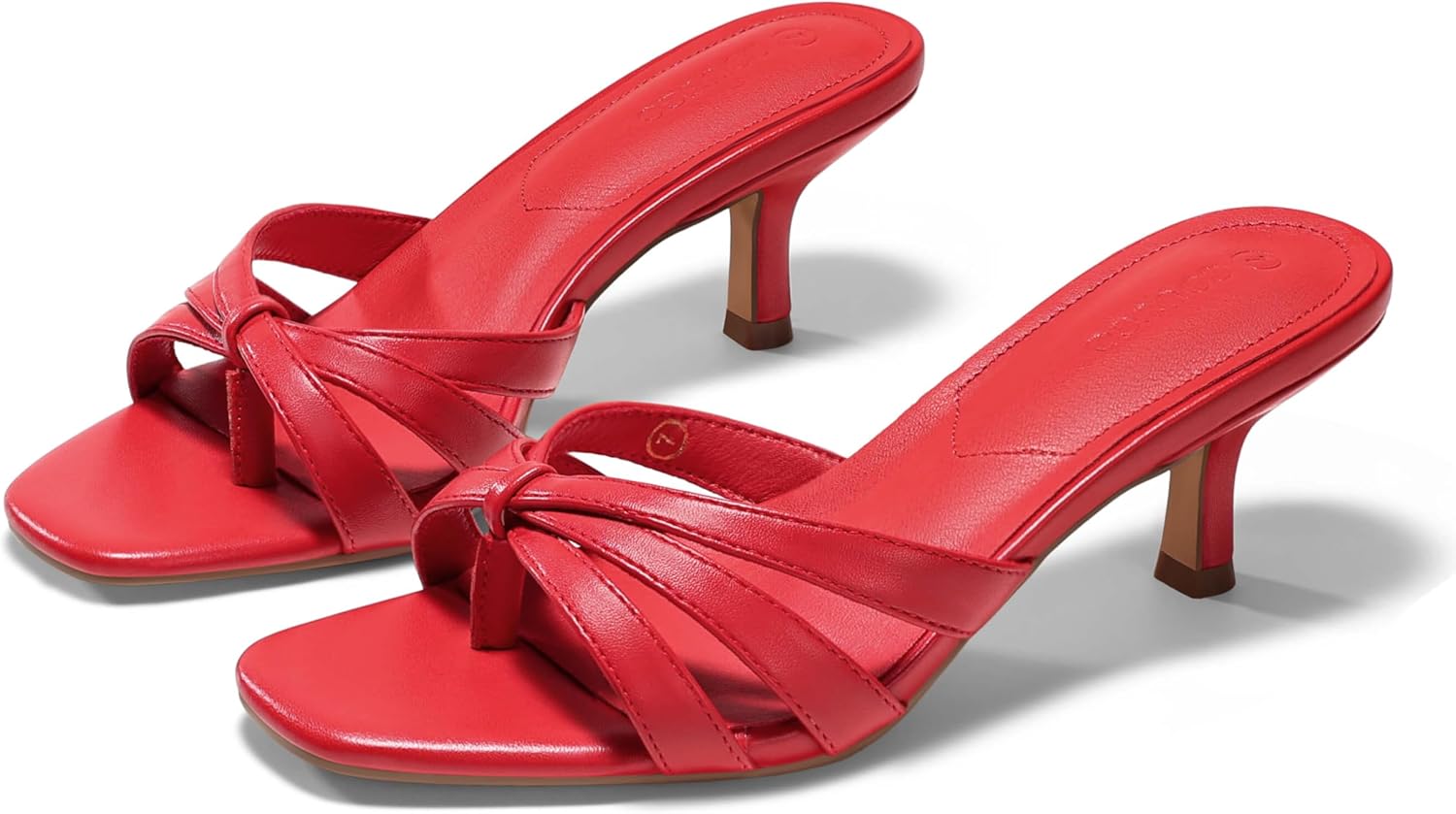 Coutgo Womens Strappy Kitten Heels