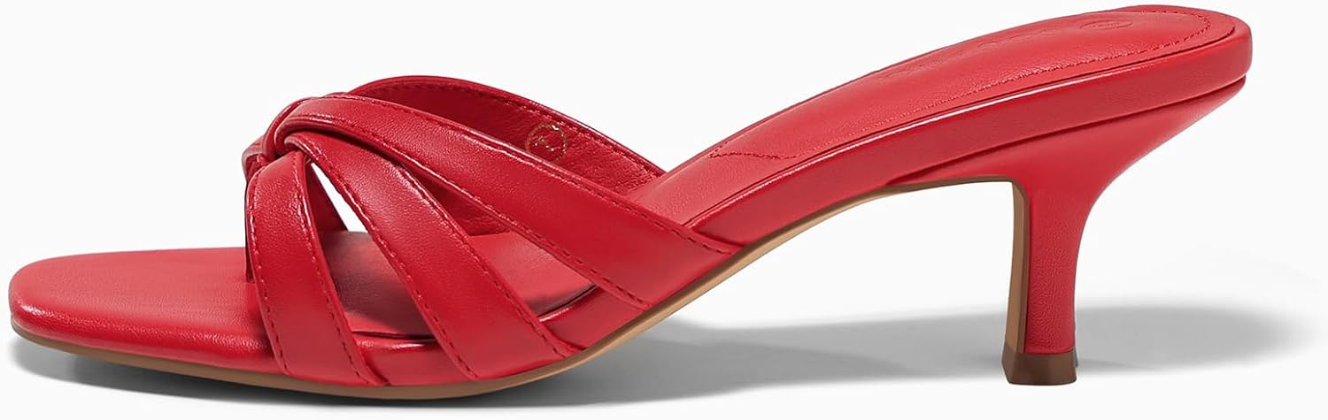 Coutgo Womens Strappy Kitten Heels