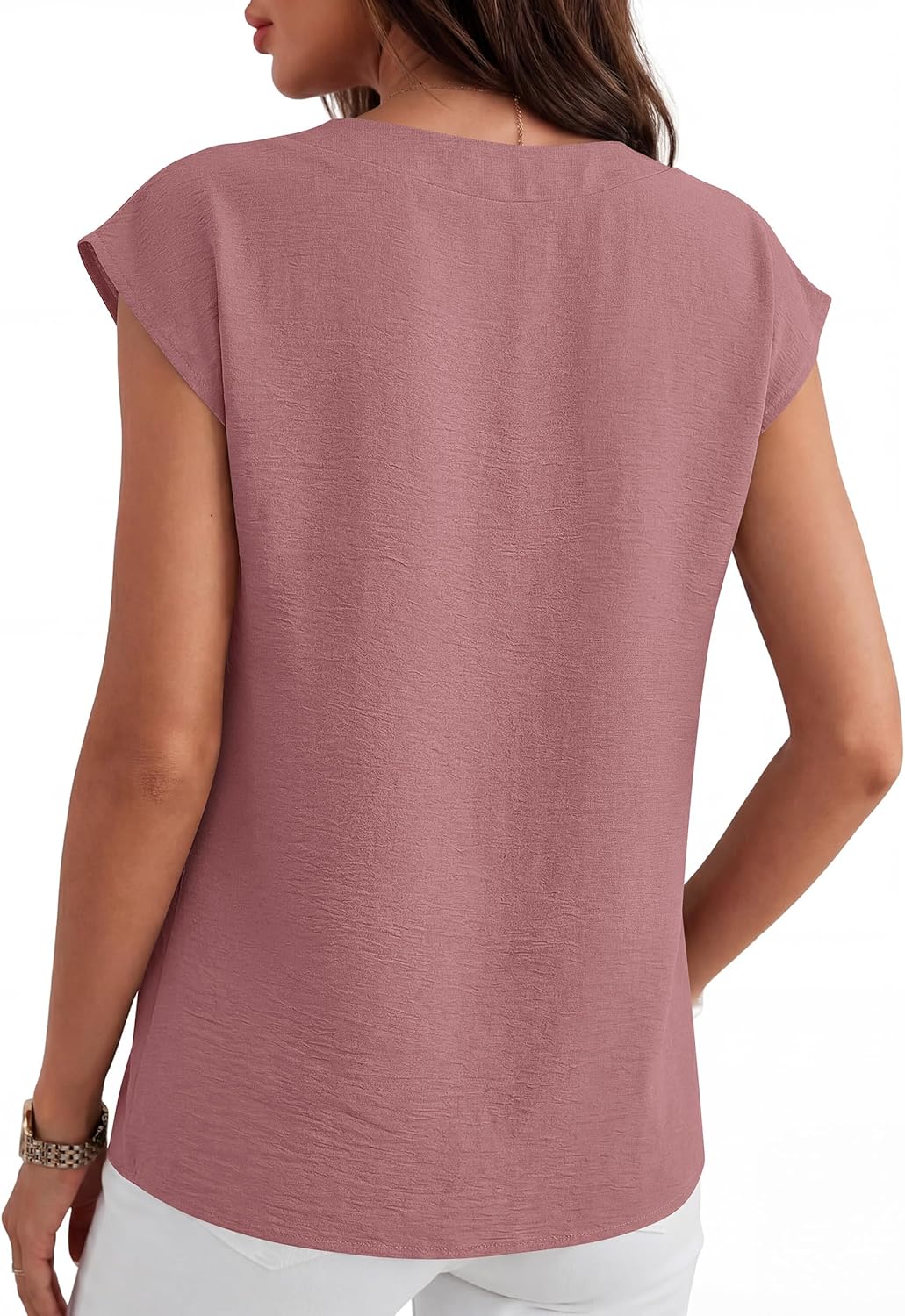 ANRABESS Women Tops Cap Sleeve