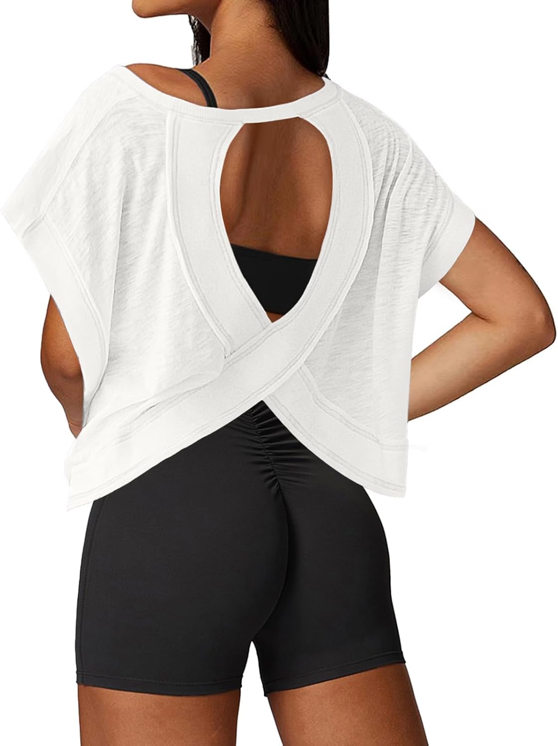 UNIANKIYA Open Back Workout Tops