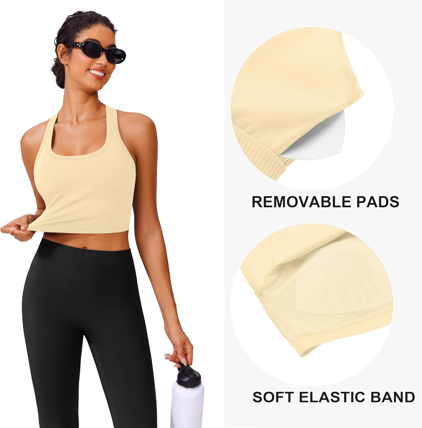 PINSPARK Sports Bra Longline Racerback