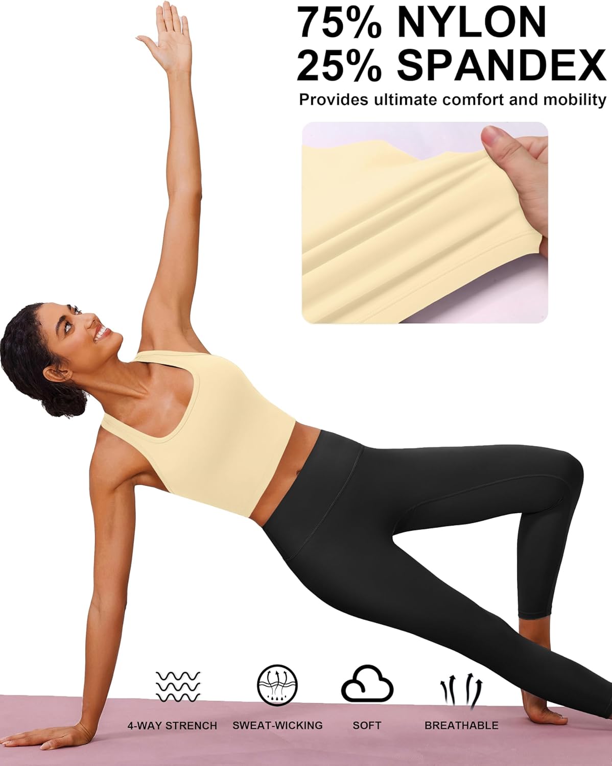 PINSPARK Sports Bra Longline Racerback