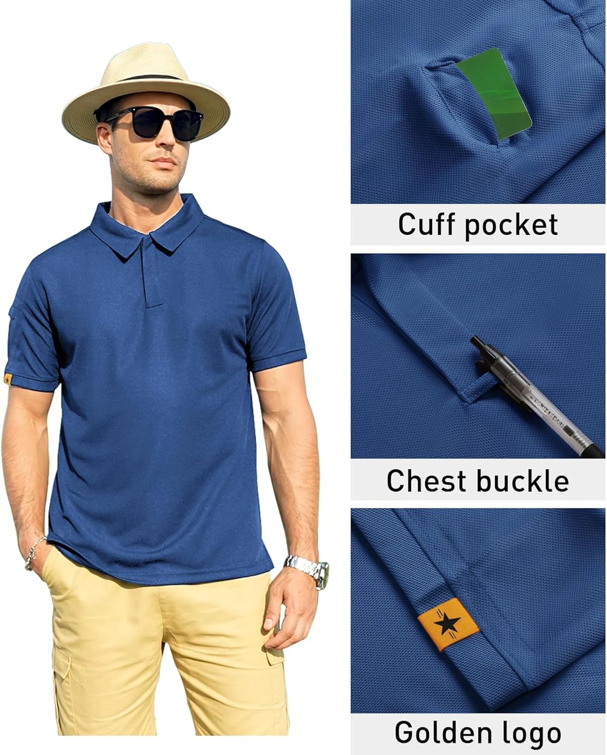 ZITY Mens Polo Shirt Short