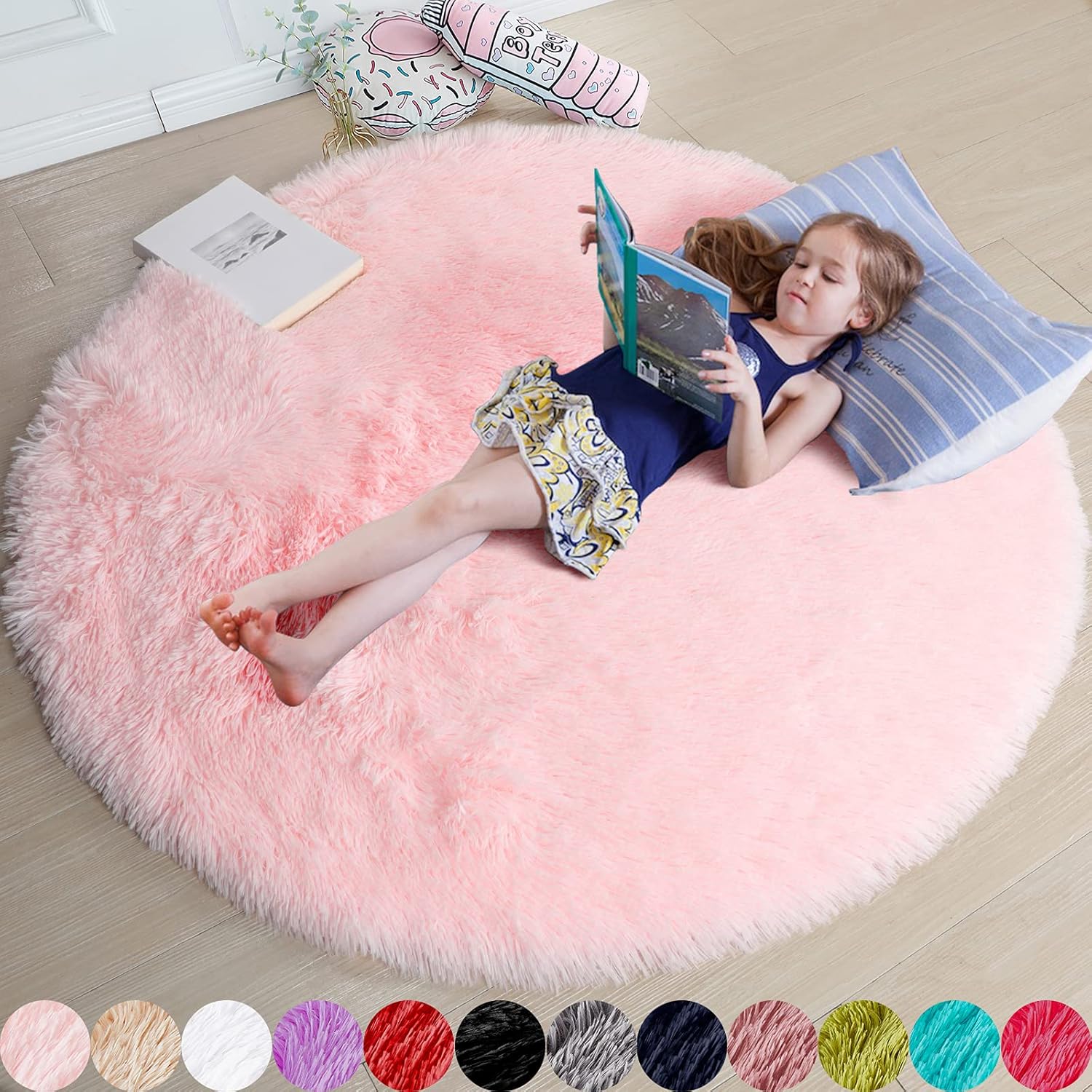 Amdrebio Light Pink Round Circle