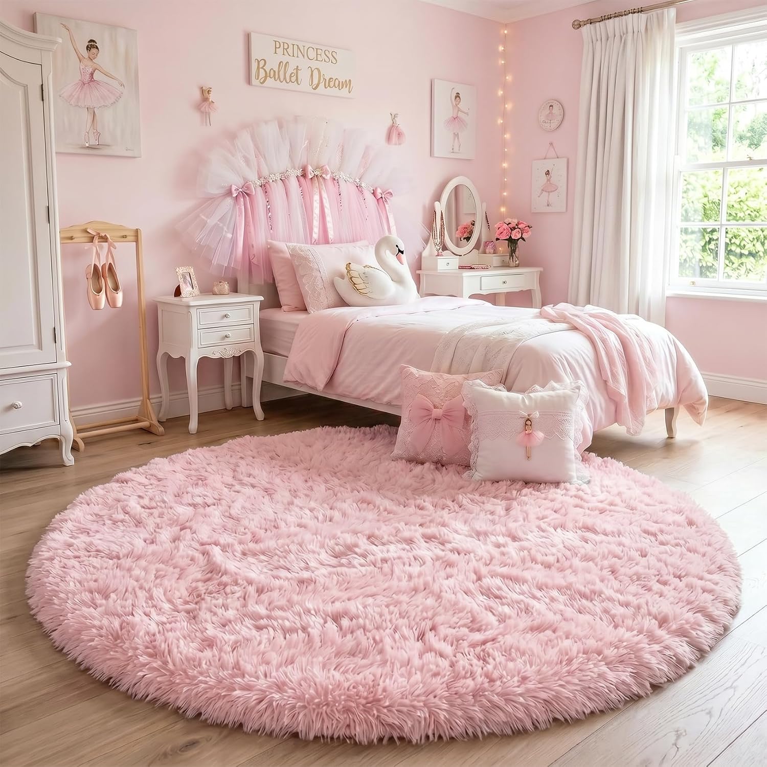 Amdrebio Light Pink Round Circle