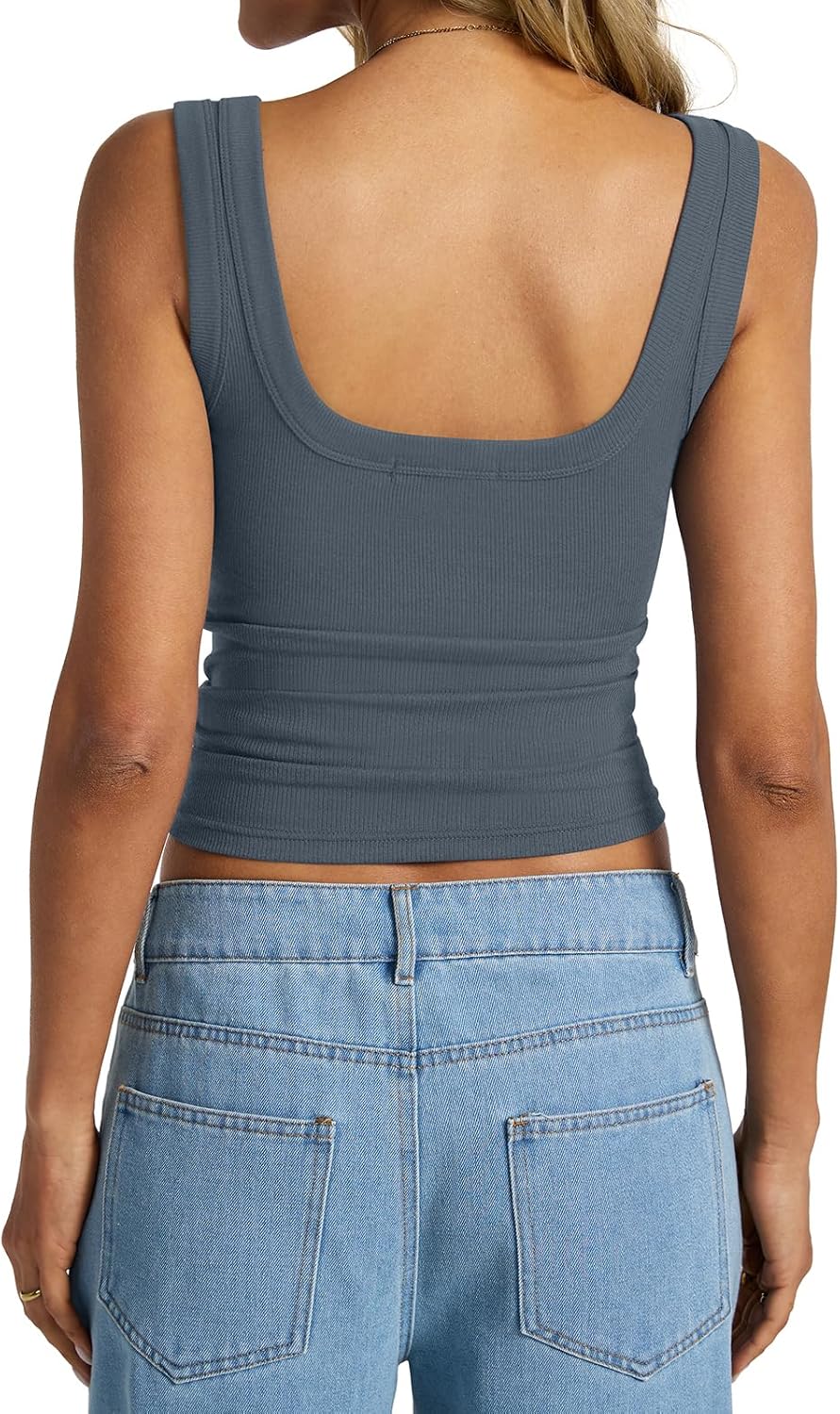 EasyGala Womens Cotton Ribbed Square