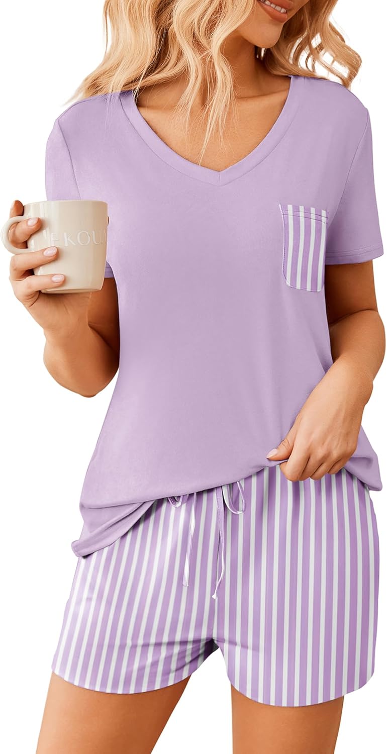Ekouaer Womens Pajama Sets Short