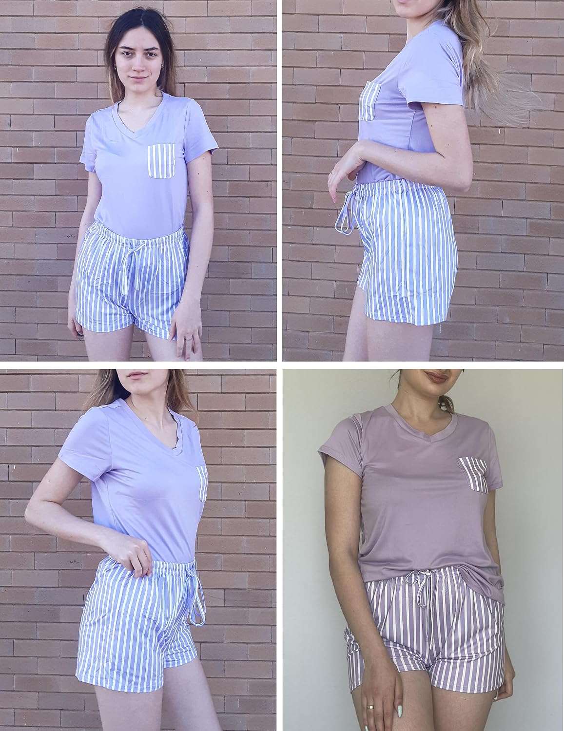 Ekouaer Womens Pajama Sets Short