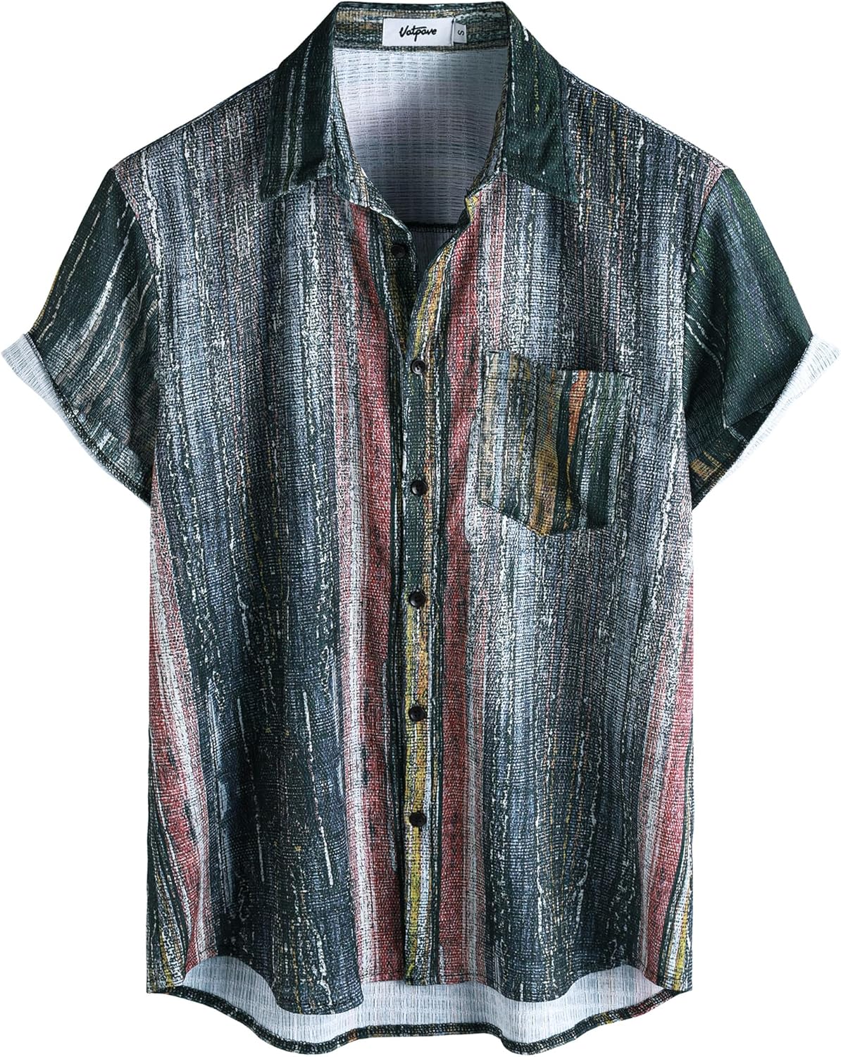 VATPAVE Mens Summer Striped Shirts