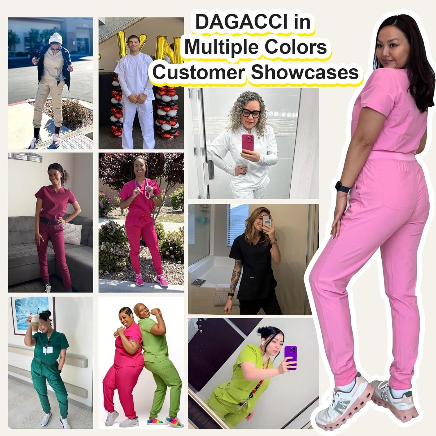 Dagacci Scrubs Medical Uniform Women