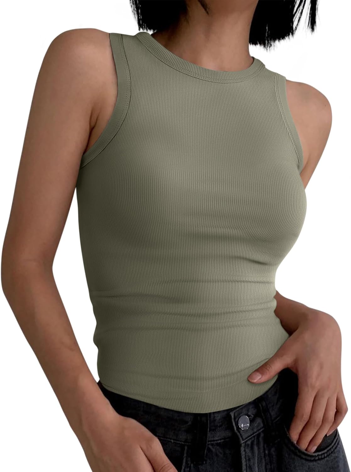 ANRABESS Womens Sleeveless High Neck