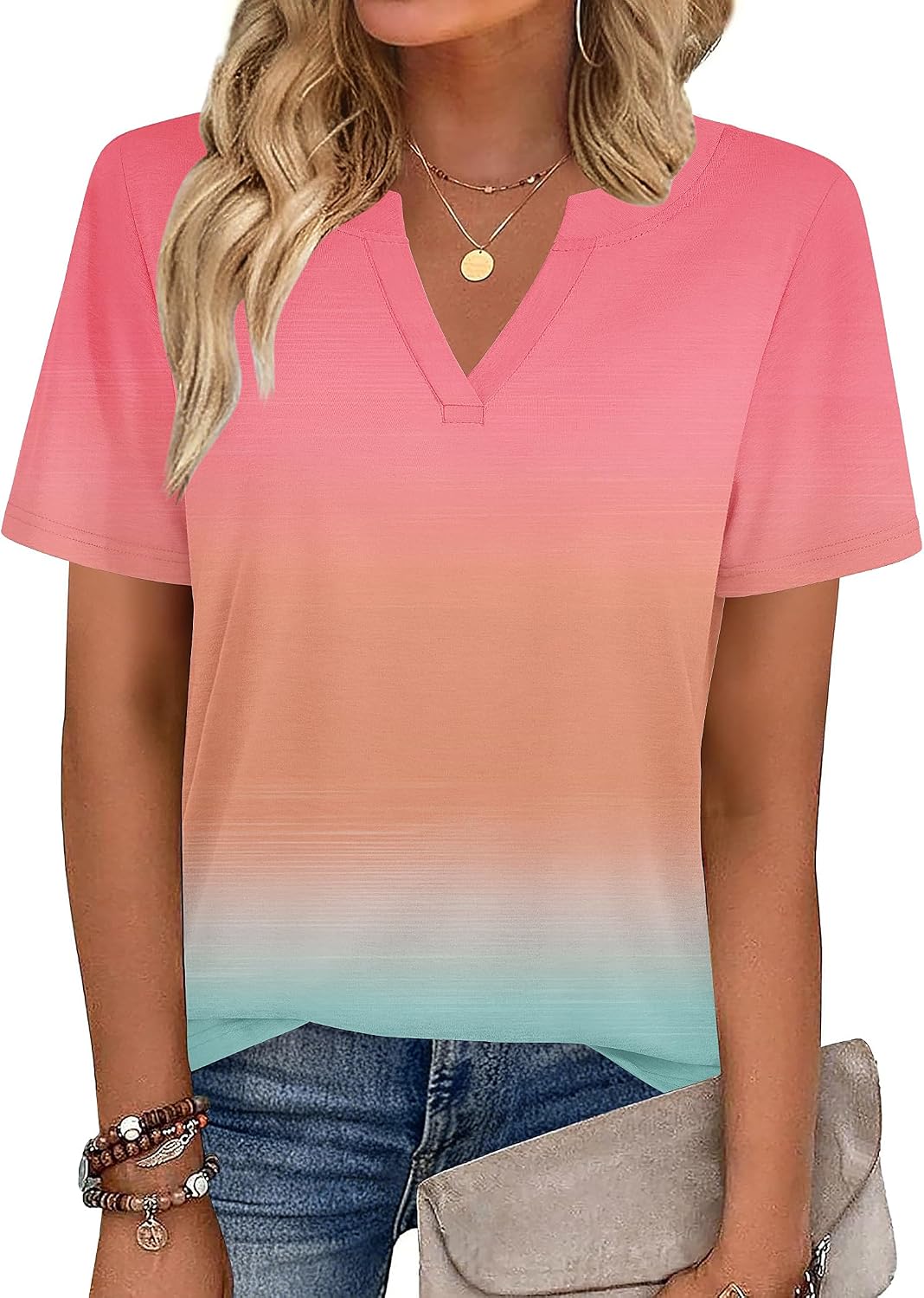 Zeagoo Womens Tops Short Sleeve
