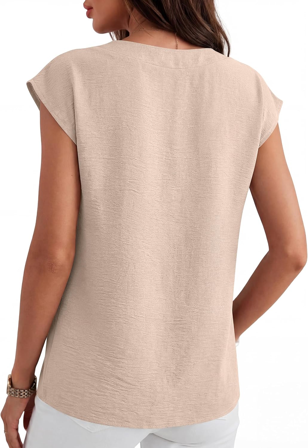 ANRABESS Women Tops Cap Sleeve