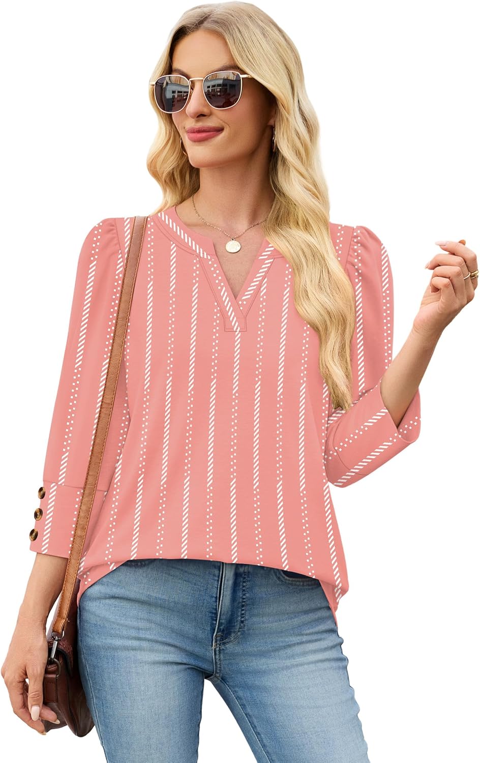 WIHOLL 3/4 Length Sleeve Womens