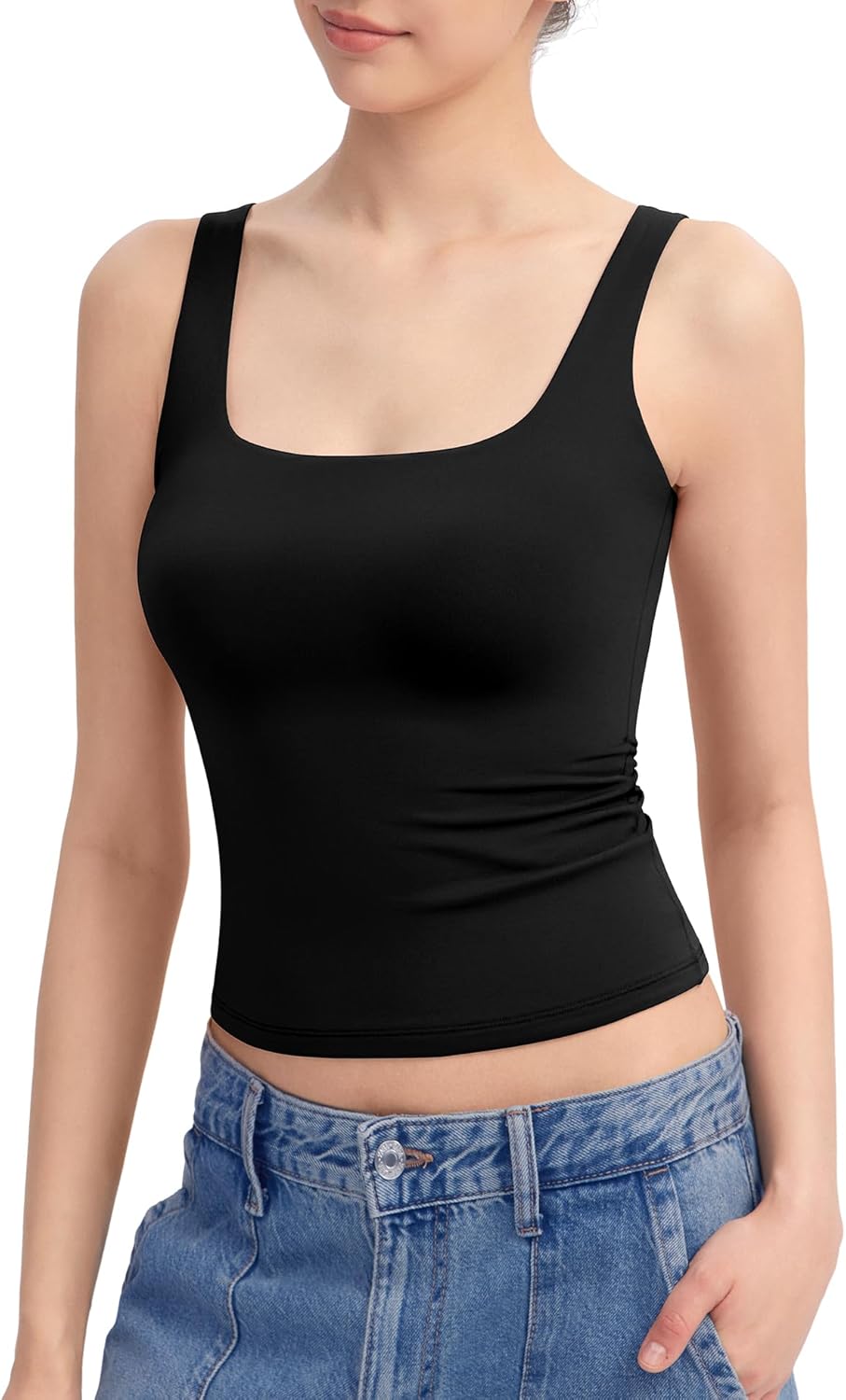 PUMIEY Women's Square Neck Tank
