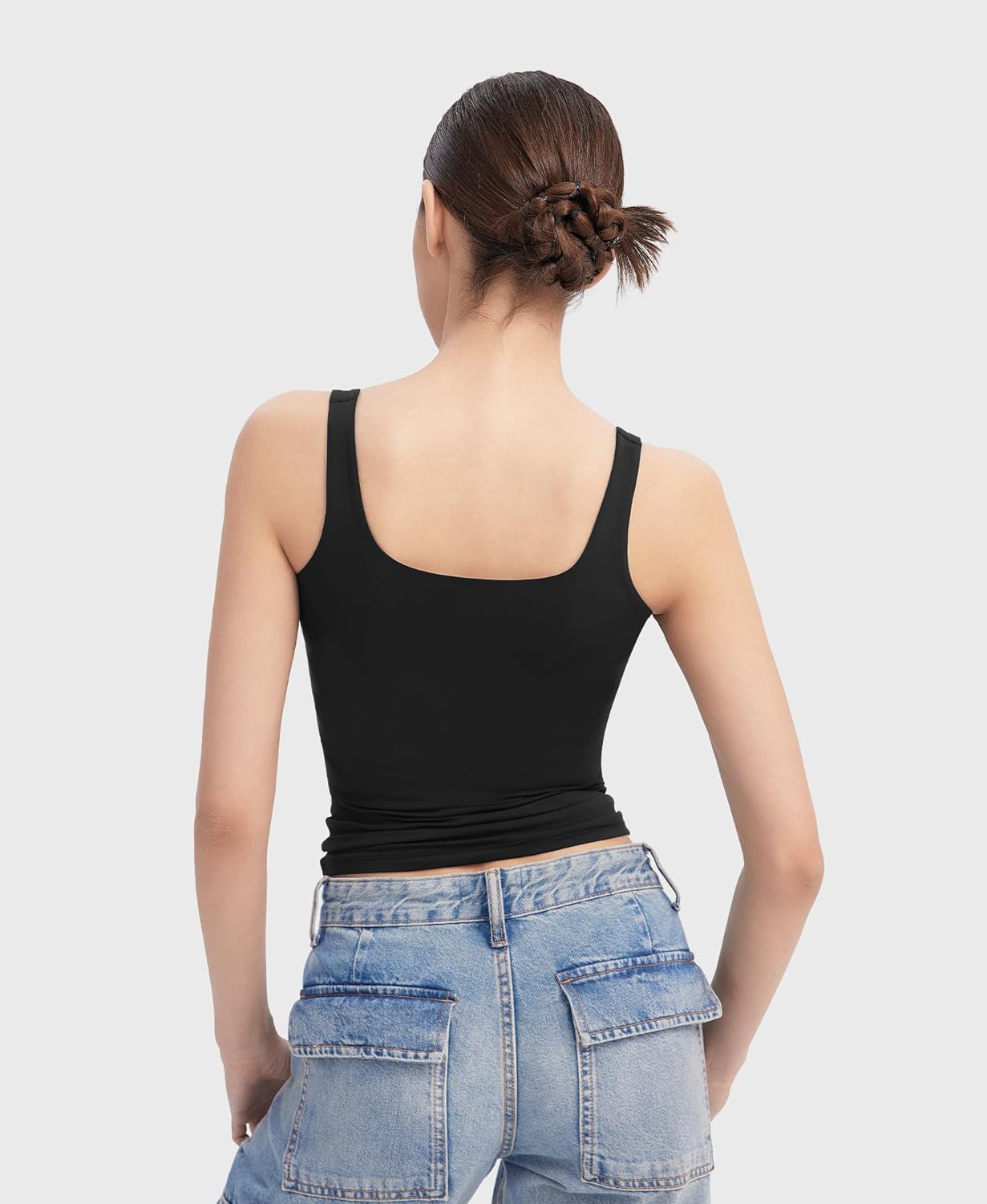 PUMIEY Women's Square Neck Tank