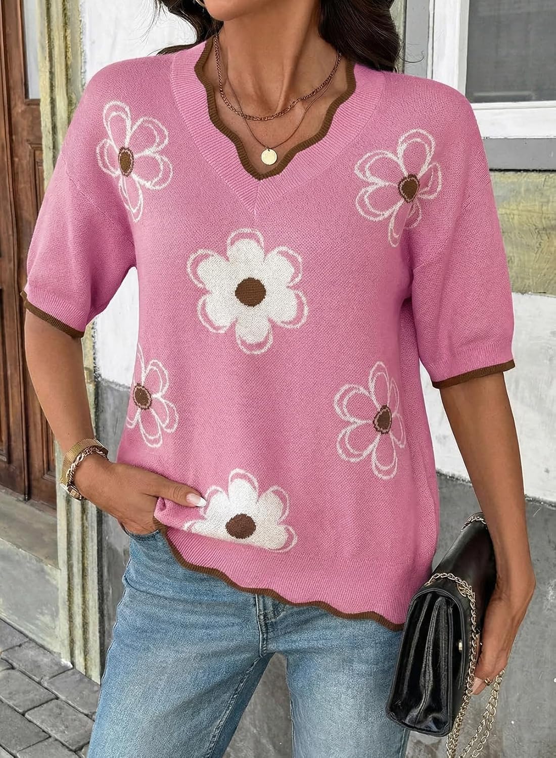 Dokotoo Women's Casual V Neck
