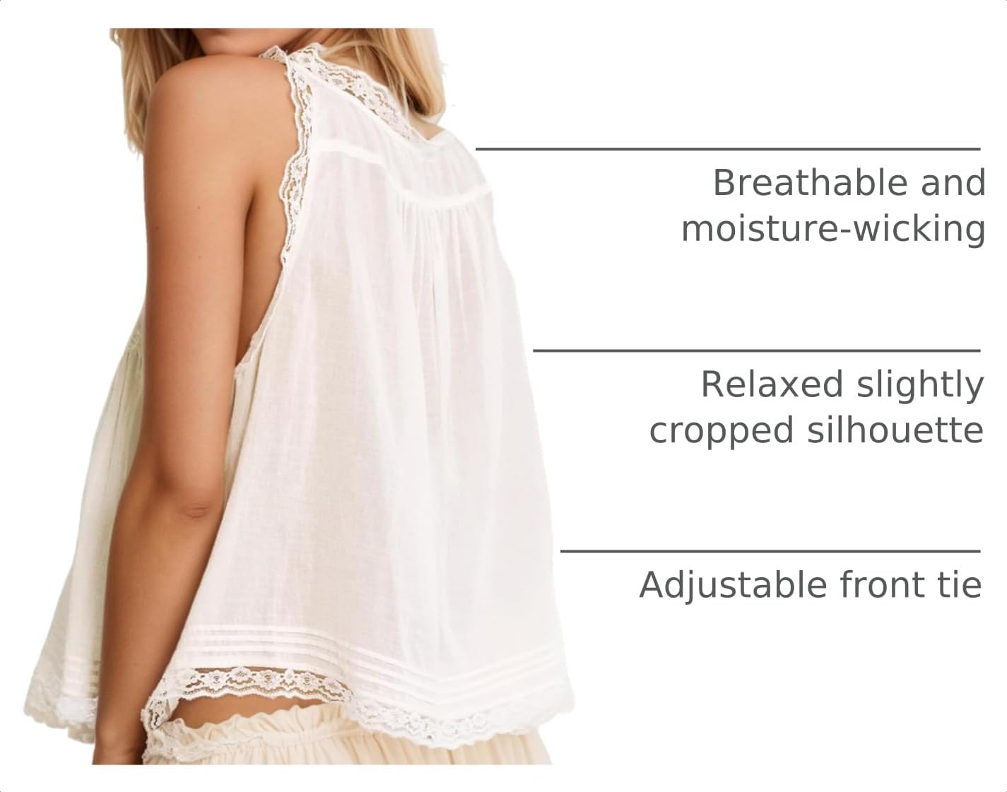 Women Summer Boho Lace Tie