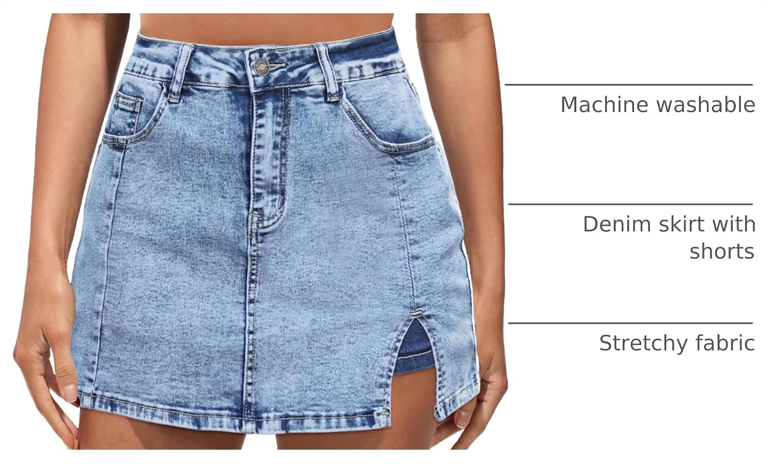 Vetinee Jean Skorts for Woman