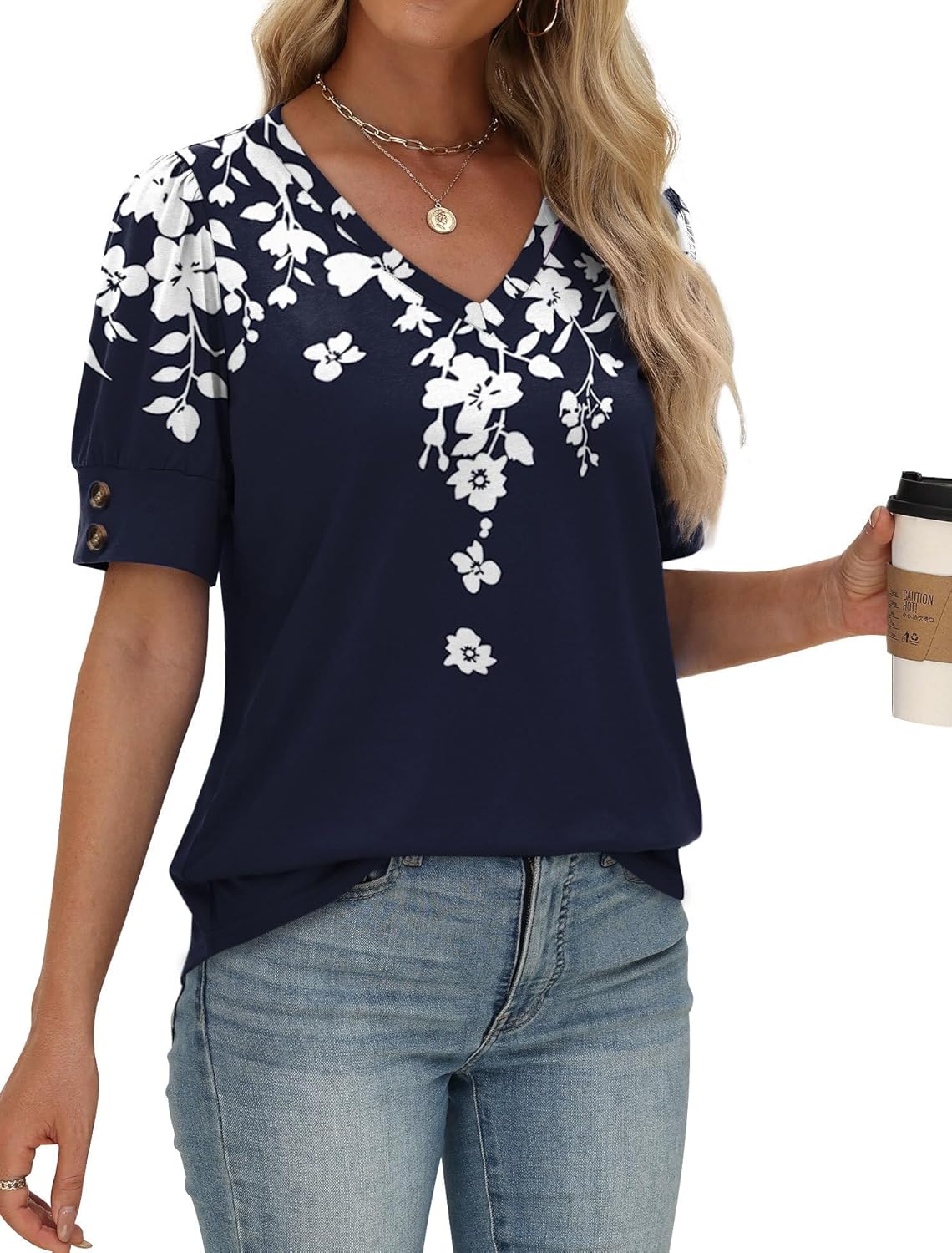OFEEFAN Womens Tops Short Sleeve