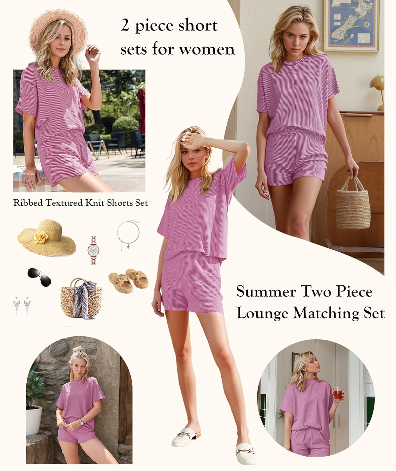 MARZXIN Women 2 Piece Shorts
