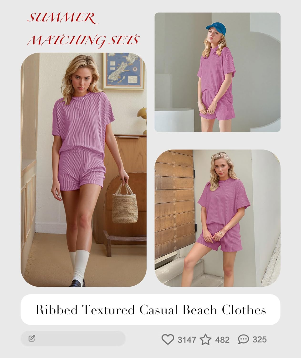 MARZXIN Women 2 Piece Shorts