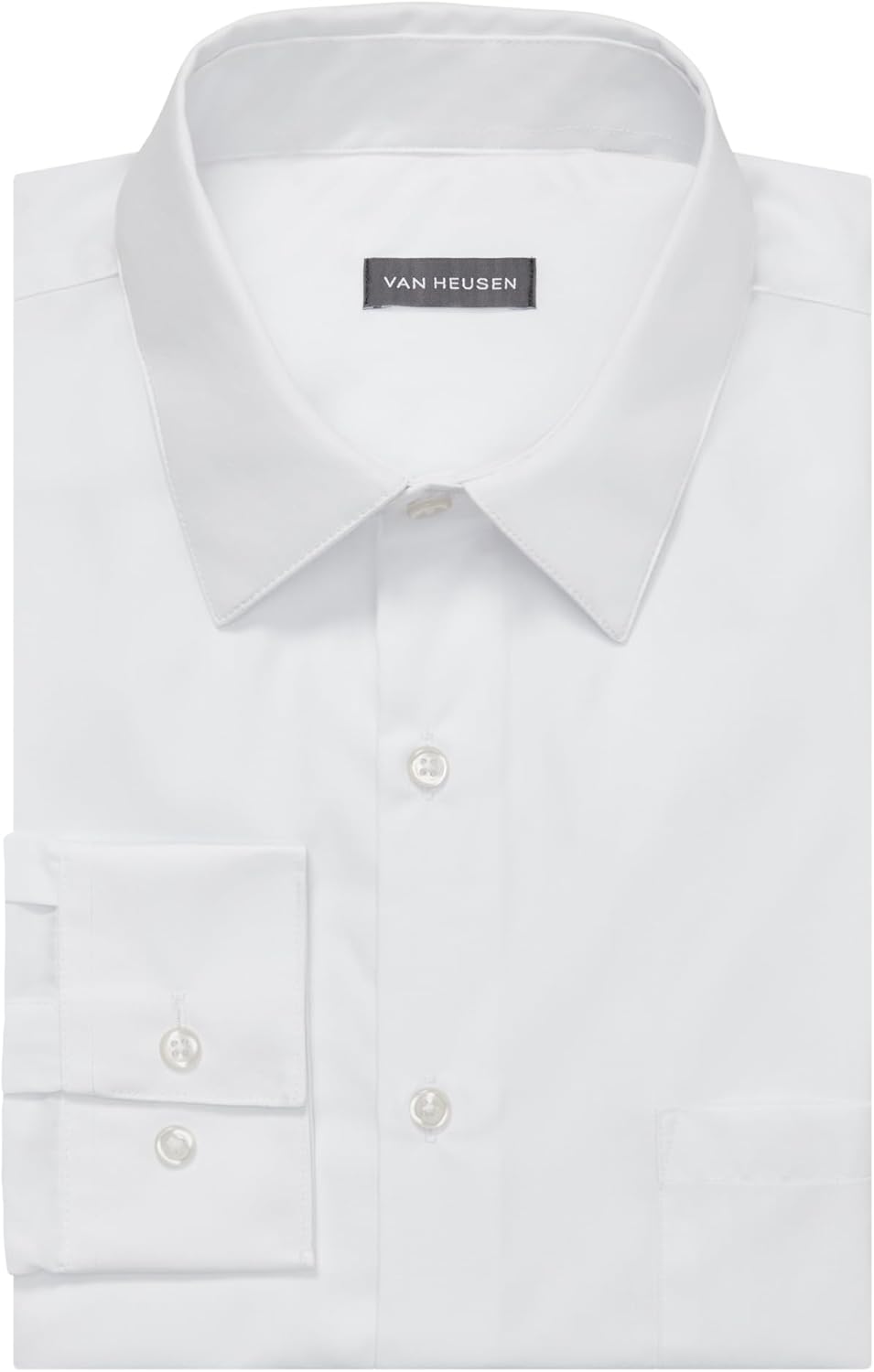 Van Heusen Mens Dress Shirt Regular Fit Poplin Solid - Image 4
