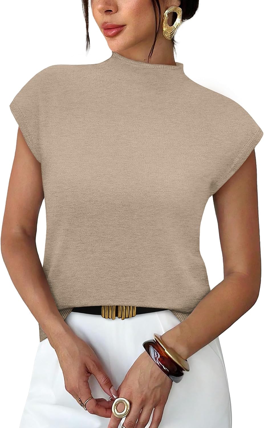 Sampeel Womens Short Sleeve Sweater
