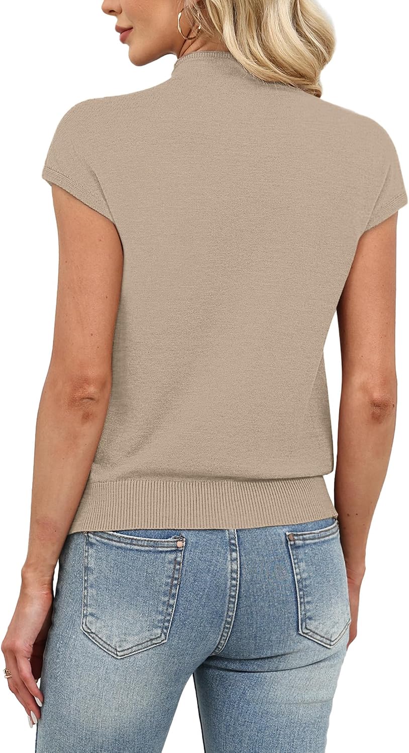 Sampeel Womens Short Sleeve Sweater