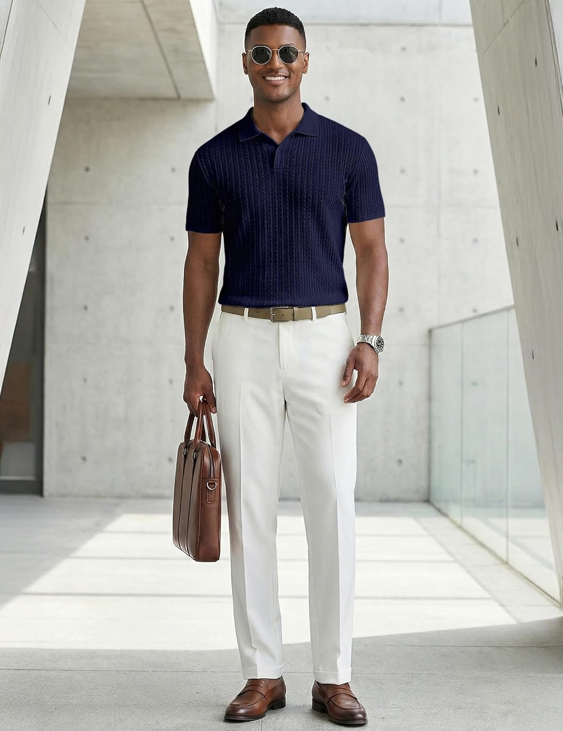 JMIERR Mens Casual Polo Shirt