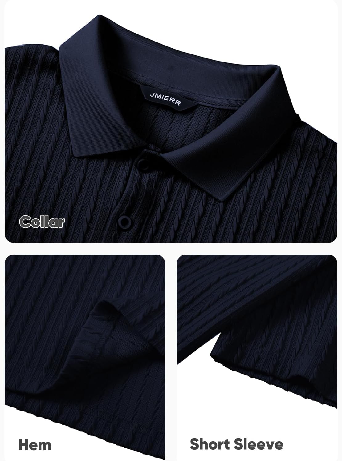JMIERR Mens Casual Polo Shirt
