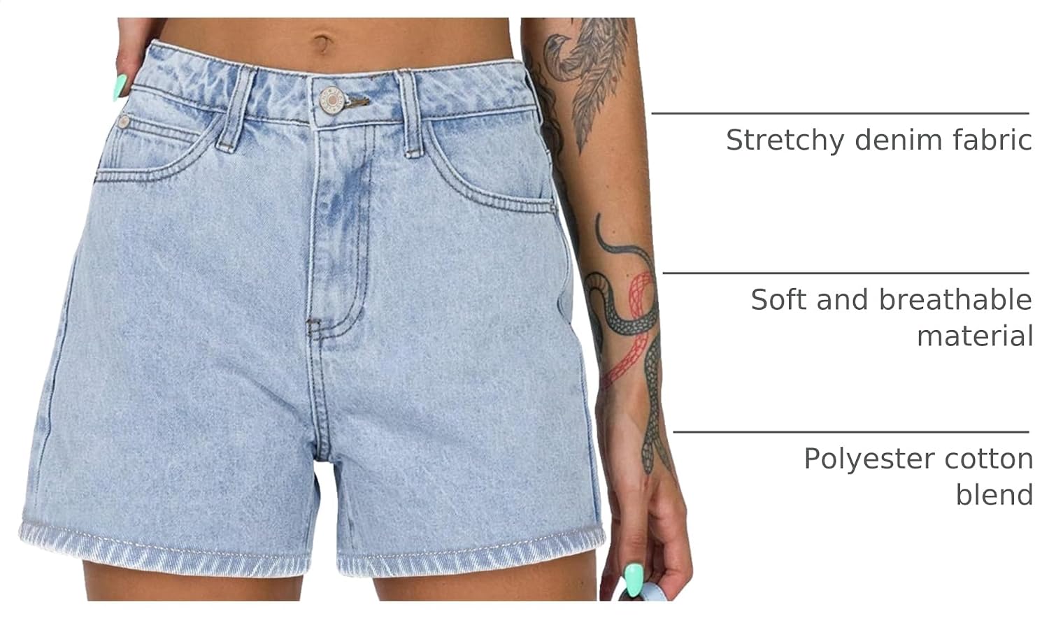 SANMM Jean Shorts Womens Summer