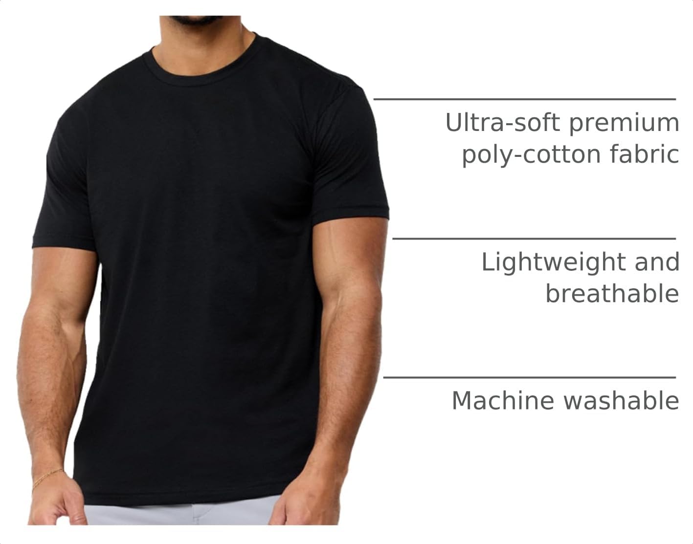 Mens T Shirts Soft Cotton