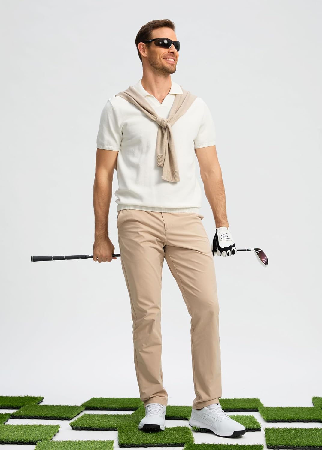 Pudolla Men's Golf Pants Stretch