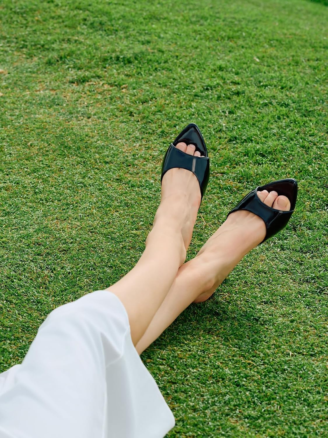 Coutgo Womens Kitten Heel Sandals