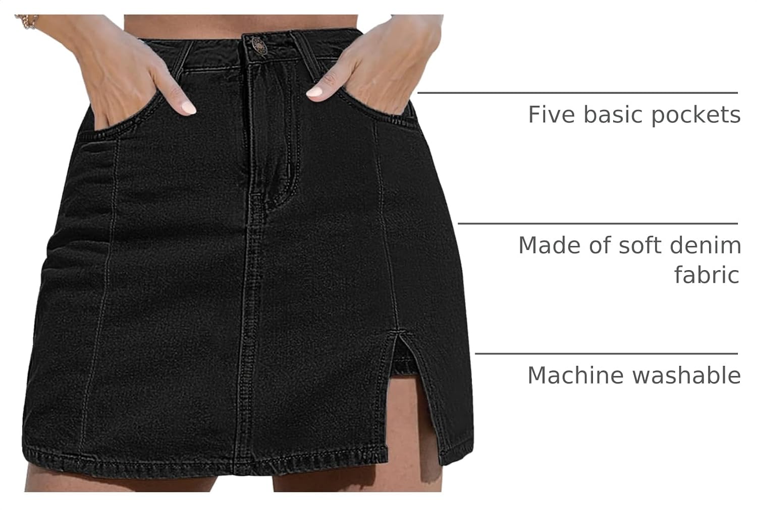 luvamia Jean Skort Women High