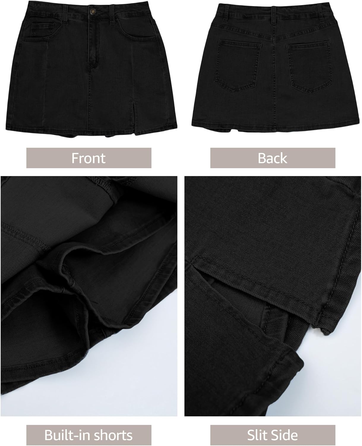 luvamia Jean Skort Women High