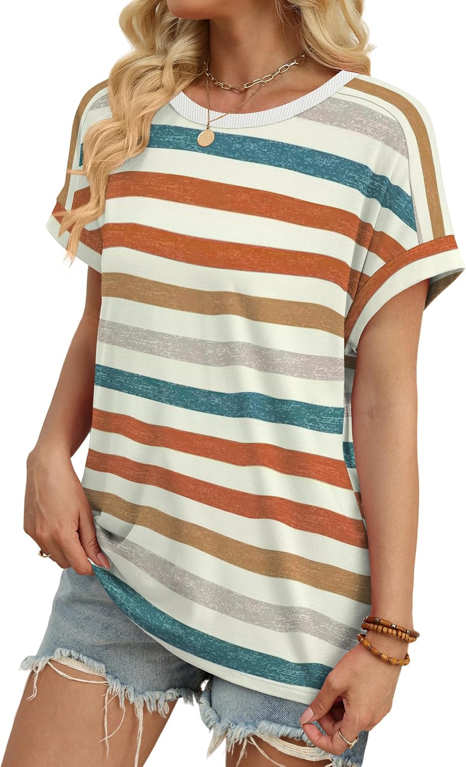 WIHOLL Womens Tops Short Sleeve