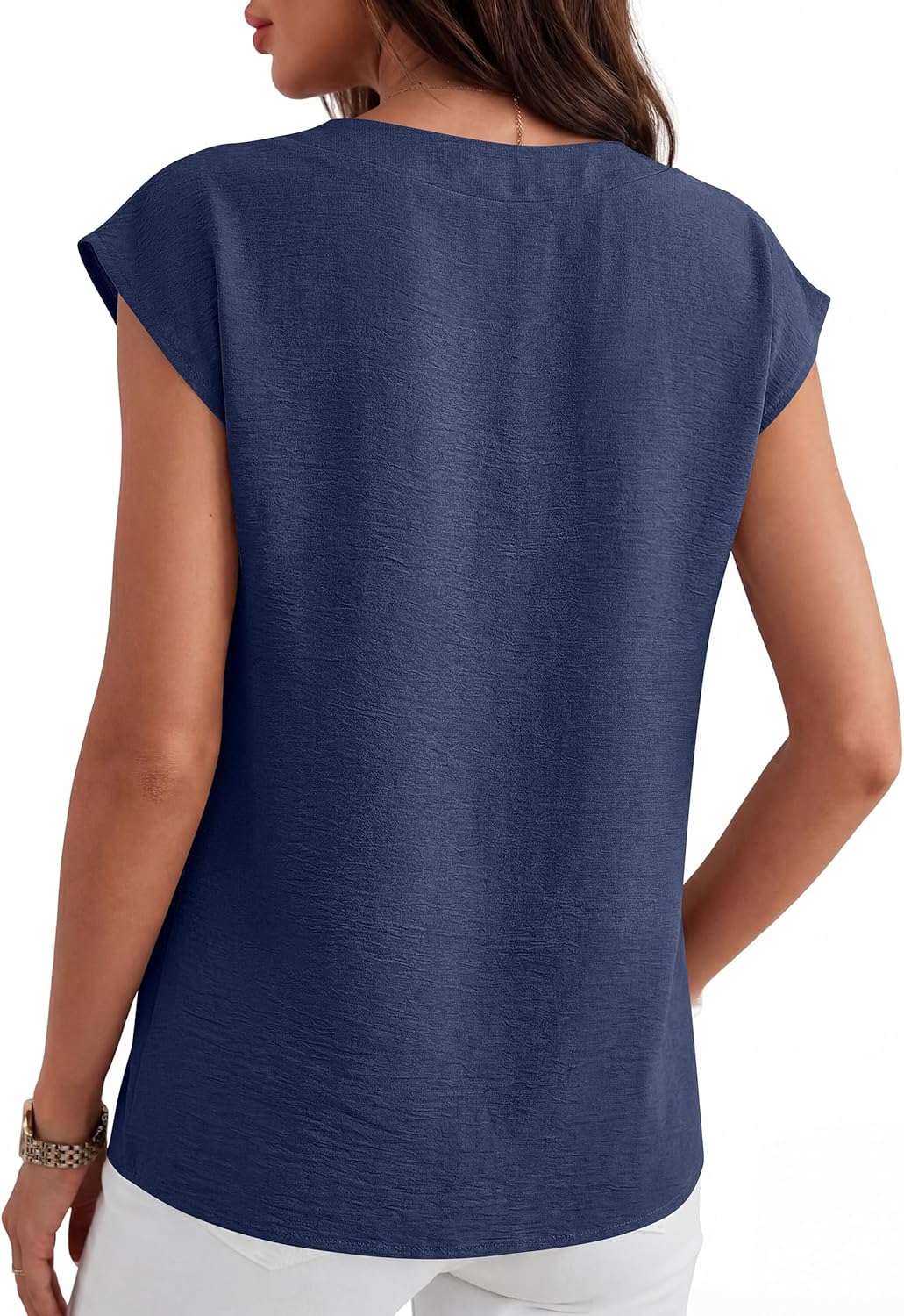 ANRABESS Women Tops Cap Sleeve