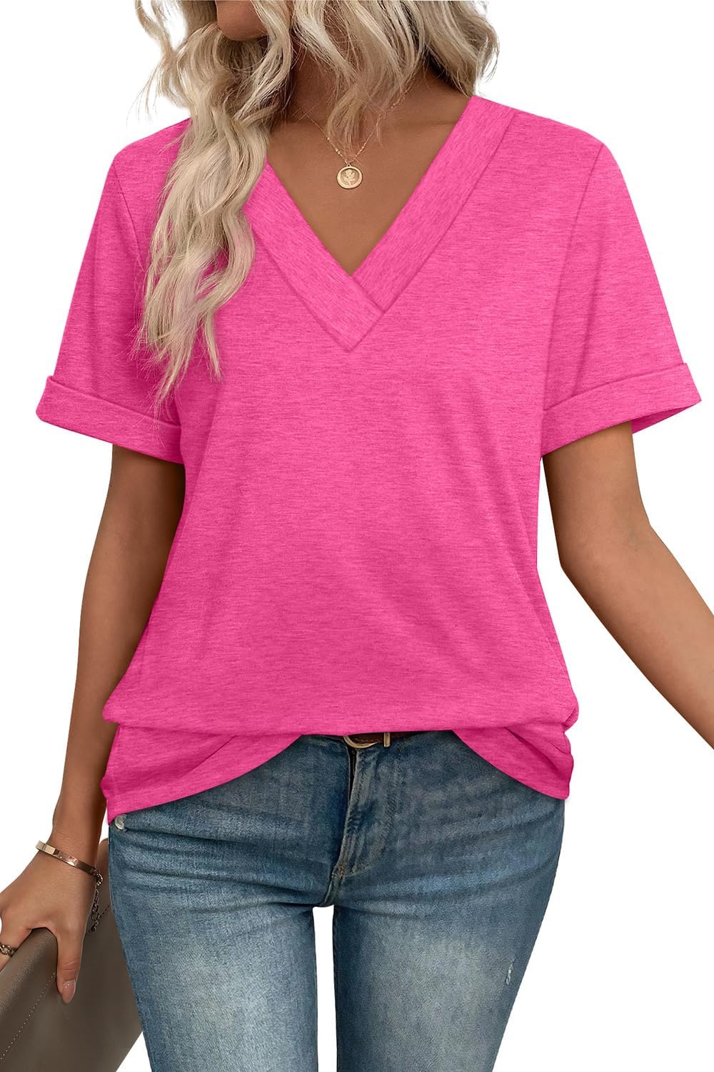 WIHOLL Womens Summer Tops Short