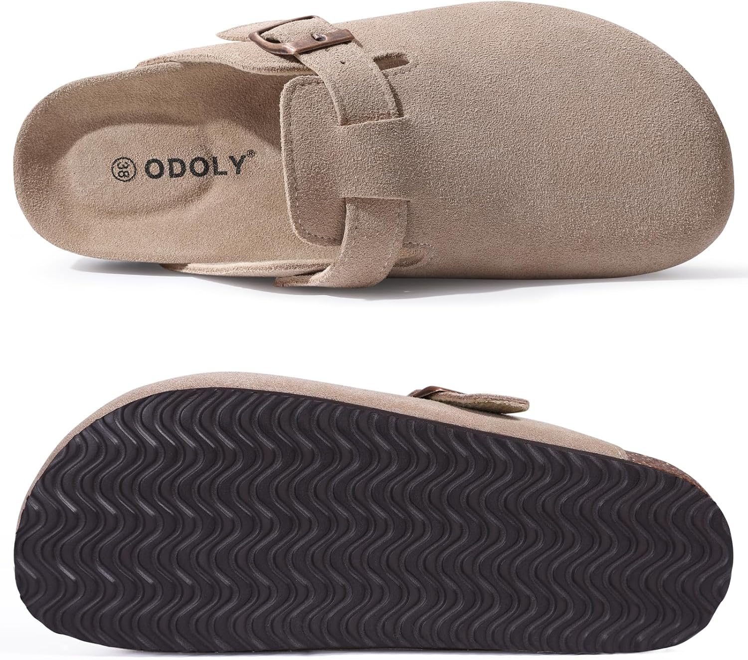 ODOLY Genuine Suede Clogs