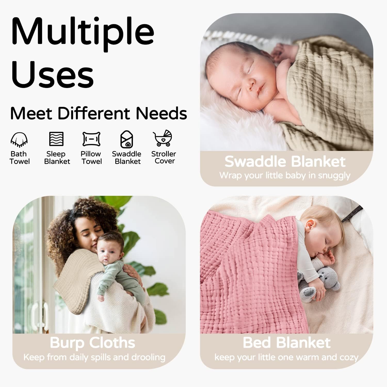 Yoofoss Hooded Baby Towels